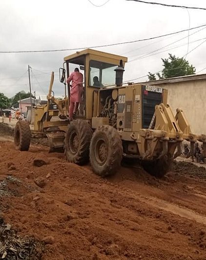 Les travaux sur l&rsquo;axe Commissariat carrefour Tchatchima
